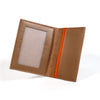 Sage Green & Walnut Brown Leather Bidfold Cardholder-Kulör Cases