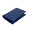 Peacock Blue & Crimson Red Leather Bidfold Cardholder-Kulör Cases