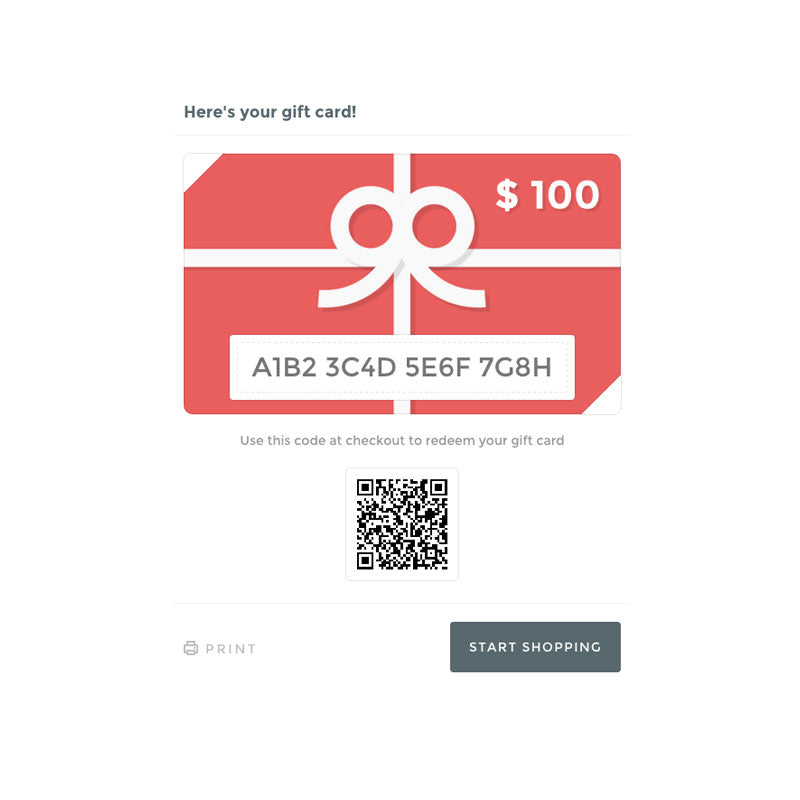 Electronic Gift Card