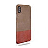 Buy personalized Sage Green & Walnut Brown iPhone Xs / iPhone X Leather Case online-Kulör Cases