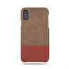 Buy personalized Sage Green & Walnut Brown iPhone Xs / iPhone X Leather Case online-Kulör Cases