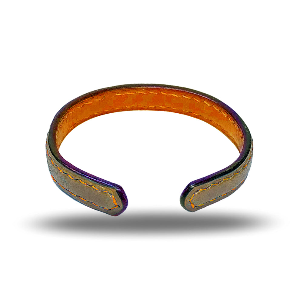 Sage Green & Walnut Brown Leather Bracelet-Kulör Cases