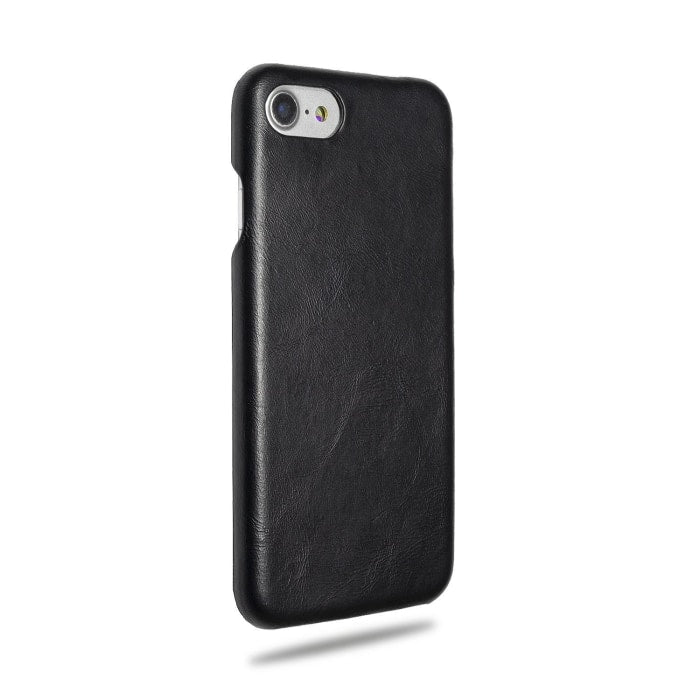 All Black iPhone SE 2 / iPhone 8 / iPhone 7 Leather Case-iPhone SE2 / iPhone 8 / iPhone 7 Leather Snap-On Case-Kulör Cases