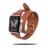 Caramel Brown Leather Apple Watch Double Tour Band & Bracelet Strap-Apple Watch Band-Kulör Cases