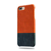 Buy personalized Cider Orange & Peacock Blue iPhone 8 Plus / iPhone 7 Plus Leather Case online-Kulör Cases