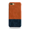 Buy personalized Cider Orange & Peacock Blue iPhone 8 Plus / iPhone 7 Plus Leather Case online-Kulör Cases