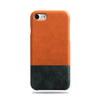 Cider Orange & Peacock Blue iPhone SE 2/ iPhone 8 / iPhone 7 Leather Case (Discontinued)-iPhone 8 / iPhone 7 Leather Snap-On Case-Kulör Cases