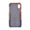 Buy personalized Cider Orange & Peacock Blue iPhone Xs / iPhone X Leather Case online-Kulör Cases