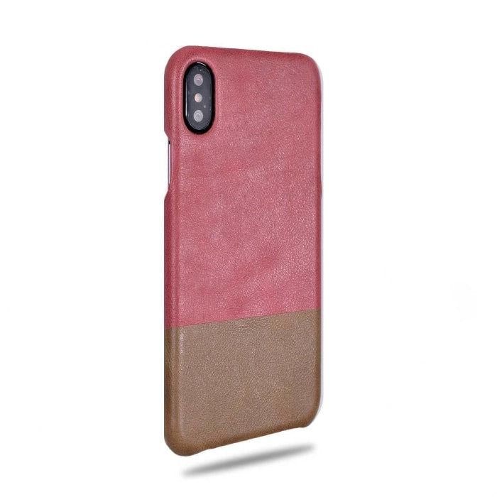 Buy personalized Rosewood Pink & Sage Green iPhone Xs / iPhone X Leather Case online-Kulör Cases
