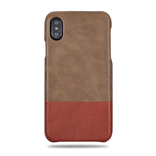 Personalized Sage Green iPhone Xs Max Leather Case Kulör Cases