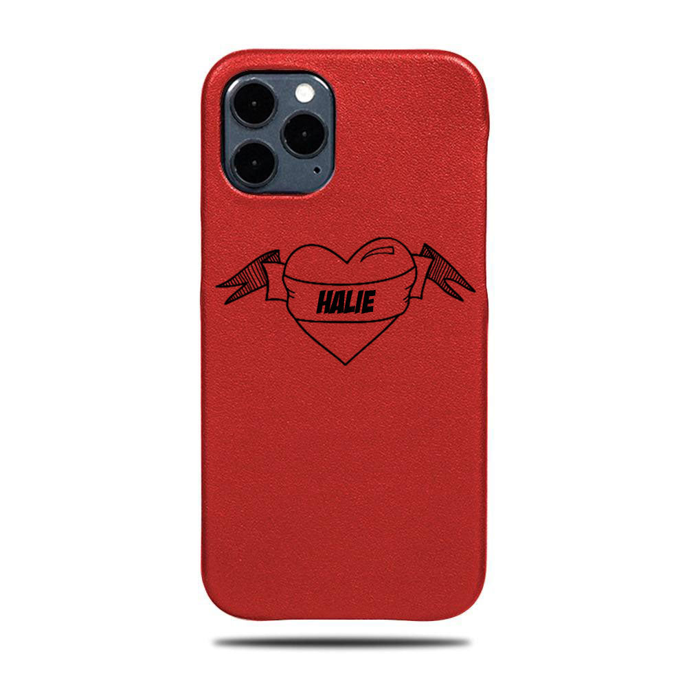 Personalised Leather iPhone 12 Pro Case