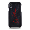 Personalized Signature iPhone Xs Max Black Leather Case