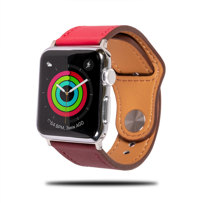 Purple & Pink Sporty Leather Apple Watch Band & Strap-Apple Watch Band-Kulör Cases