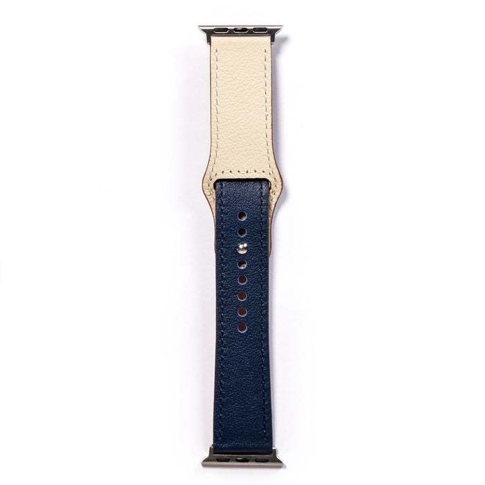 Blue & White Sporty Leather Apple Watch Band & Strap-Apple Watch Band-Kulör Cases