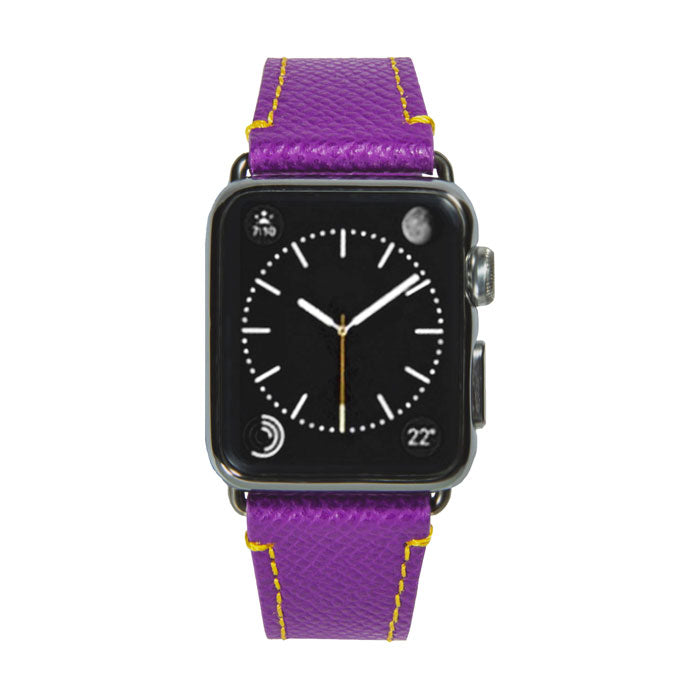 Violet Purple Saffiano Leather Apple Watch Band 38MM 40MM
