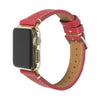 Buy personalized Raspberry Red Saffiano Leather Apple Watch Band - 38MM/40MM online-Kulör Cases