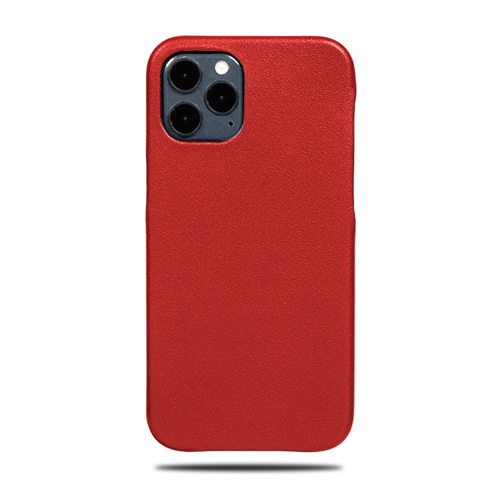 Scarlet Red iPhone 12 Pro Leather Case-Kulör Cases