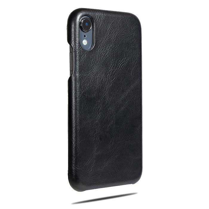 Buy personalized All Black iPhone XR Leather Case online-Kulör Cases