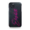 Personalized Signature iPhone 11 Pro Black Leather Case