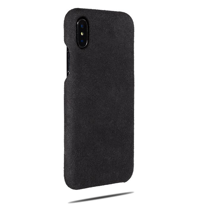 Buy personalized Dark Gray Micro Suede iPhone Xs / iPhone X Monogram Case online-Kulör Cases
