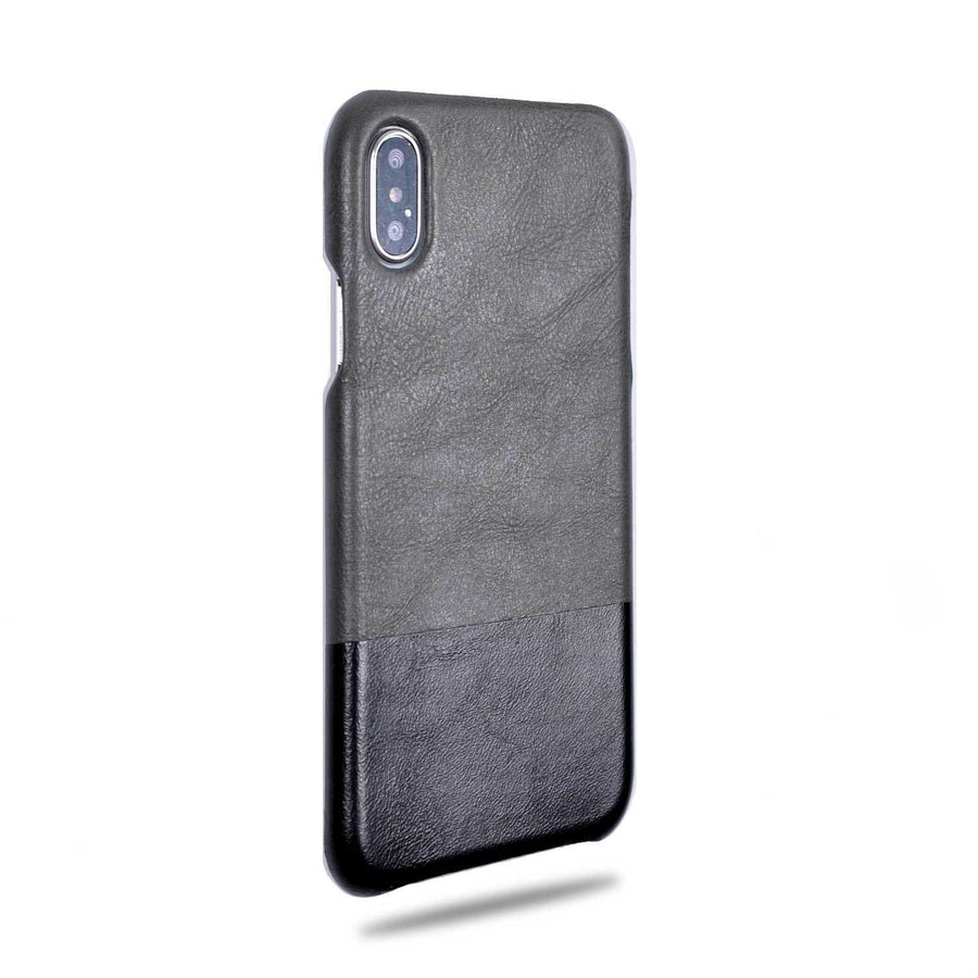 Buy personalized Fossil Gray & Crow Black iPhone Xs / iPhone X Leather Case online-Kulör Cases