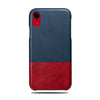 Buy personalized Peacock Blue & Crimson Red iPhone XR Leather Case online-Kulör Cases