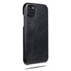 Personalized Red Stripe iPhone 11 Pro Black Leather Case