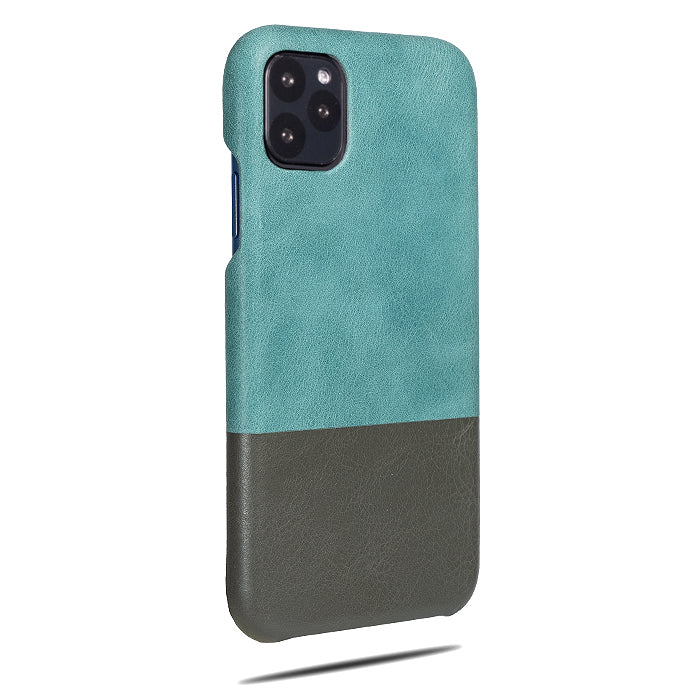 Ocean Blue & Pebble Gray iPhone 11 Pro Leather Case-iPhone 11 Pro Leather Snap-On Case-Personalized custom iPhone case-Kulör Cases