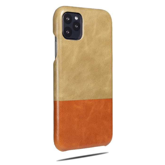 Sage Green & Walnut Brown iPhone 11 Pro Max Leather Case-iPhone 11 Pro Max Leather Snap-On Case-Personalized custom iPhone case-Kulör Cases