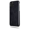 Personalized Orange & Blue Flowers iPhone 11 Pro Black Leather Case