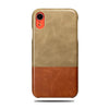 Buy personalized Sage Green & Walnut Brown iPhone XR Leather Case (Restock: End of Feb) online-Kulör Cases